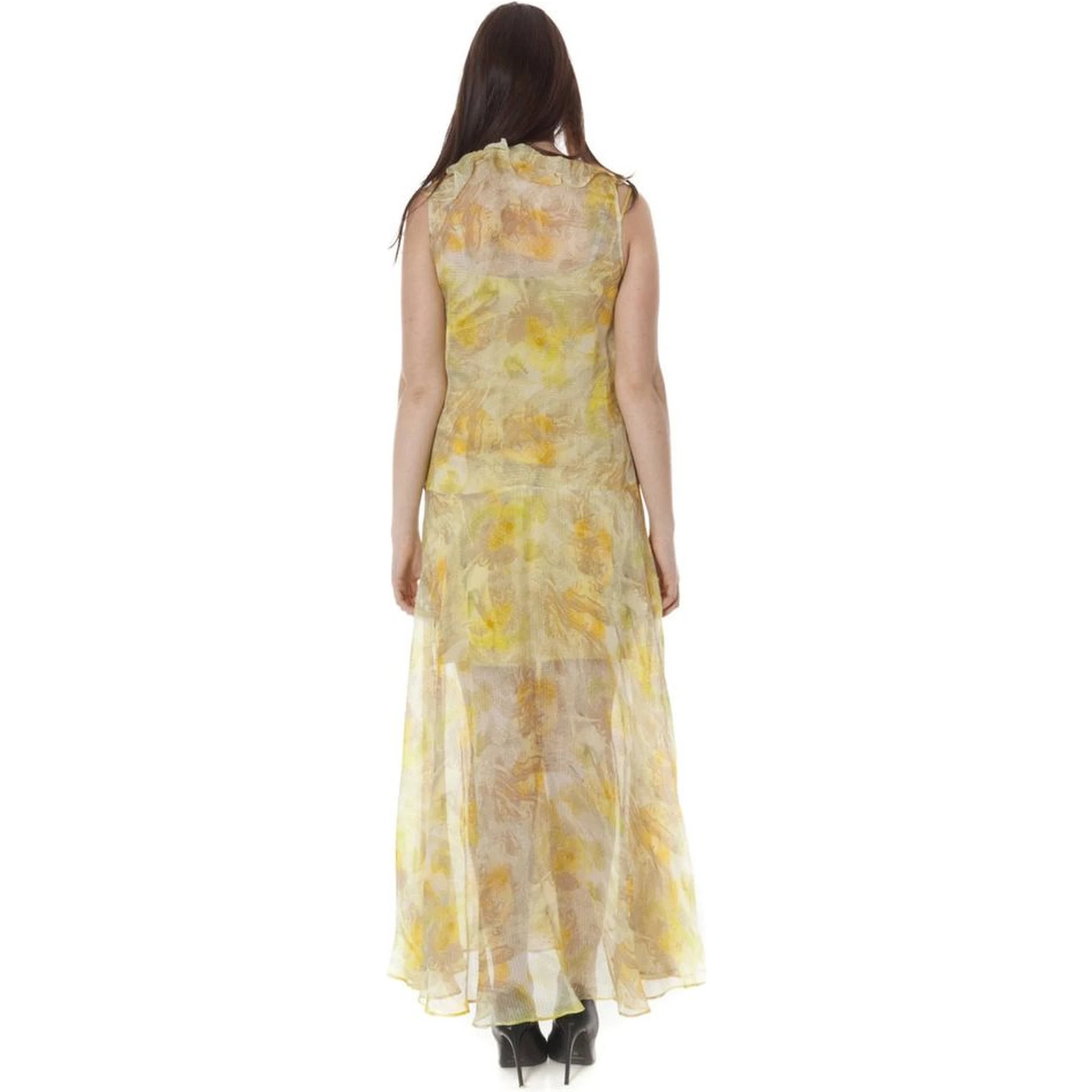Yellow Polyester Dress