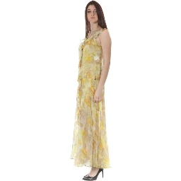 Yellow Polyester Dress