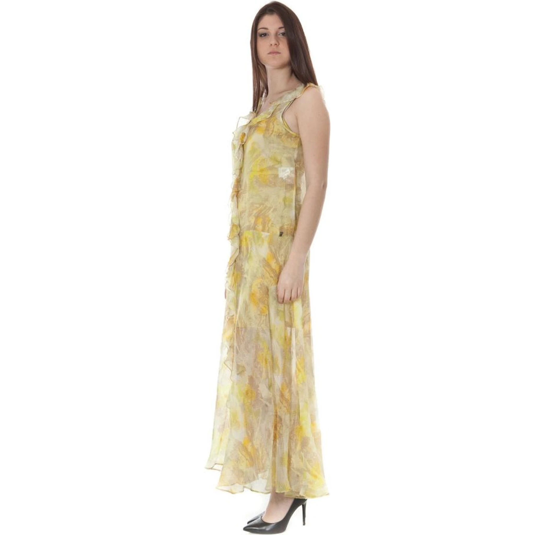 Yellow Polyester Dress