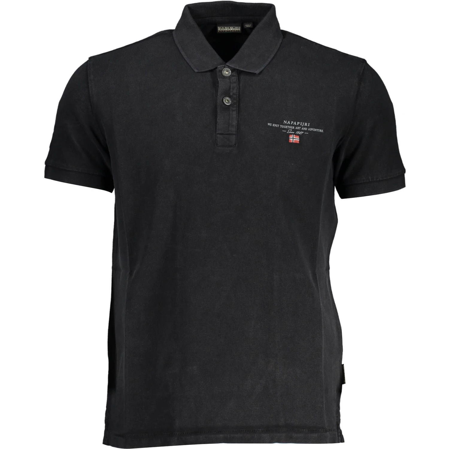 Black Cotton Polo Shirt