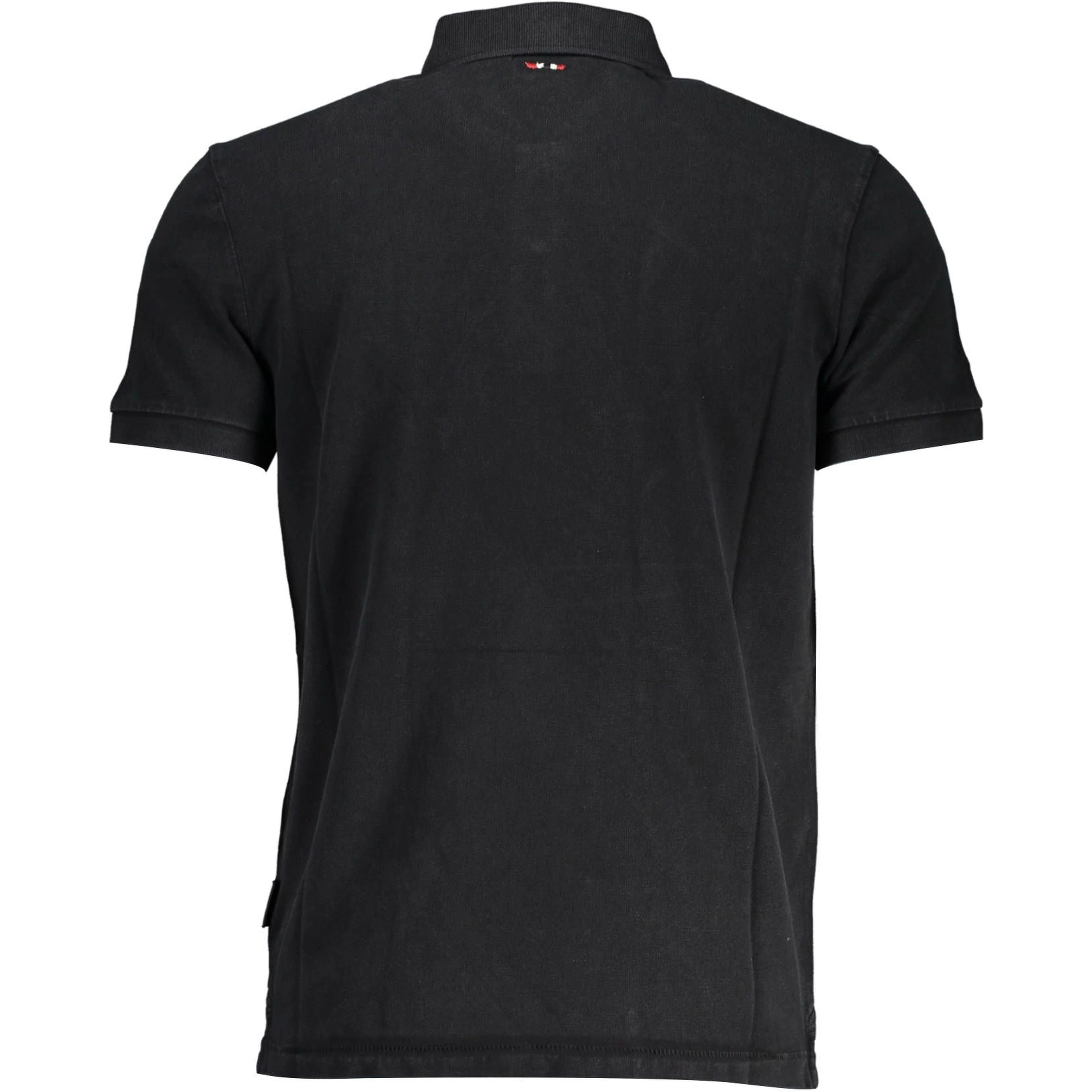 Black Cotton Polo Shirt