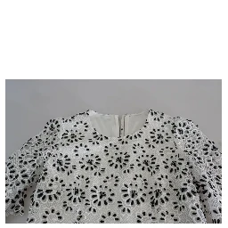 White Cutout Design Polyester A-line Midi Dress