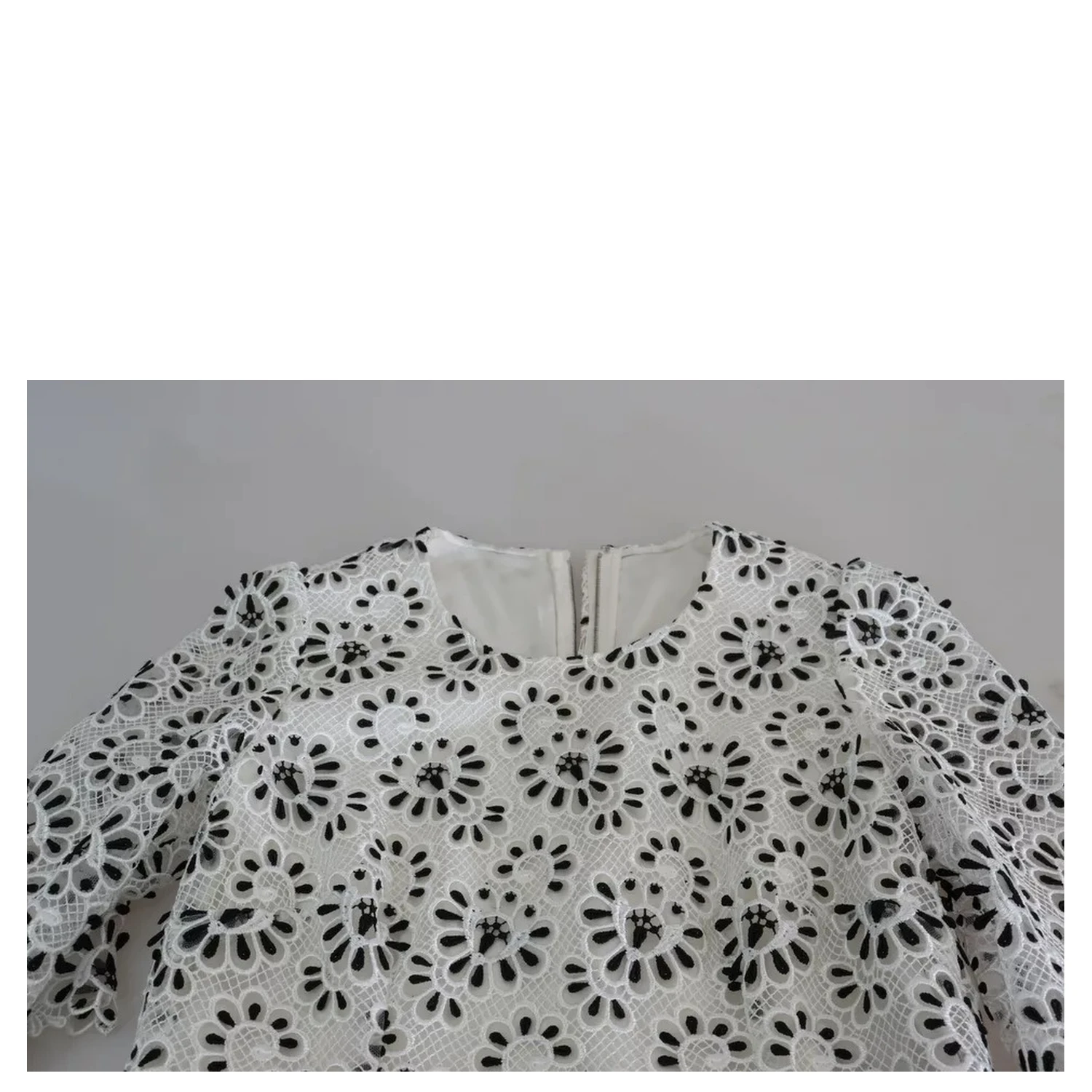 White Cutout Design Polyester A-line Midi Dress