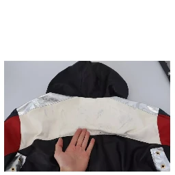 Black Leather Hooded Blouson Coat Jacket