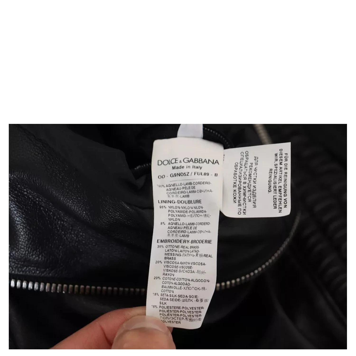 Black Leather Hooded Blouson Coat Jacket