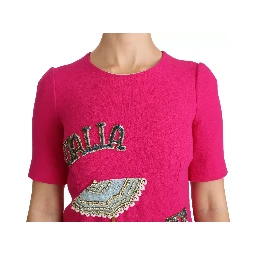 Pink Italia Forever Crystal Sheath Dress