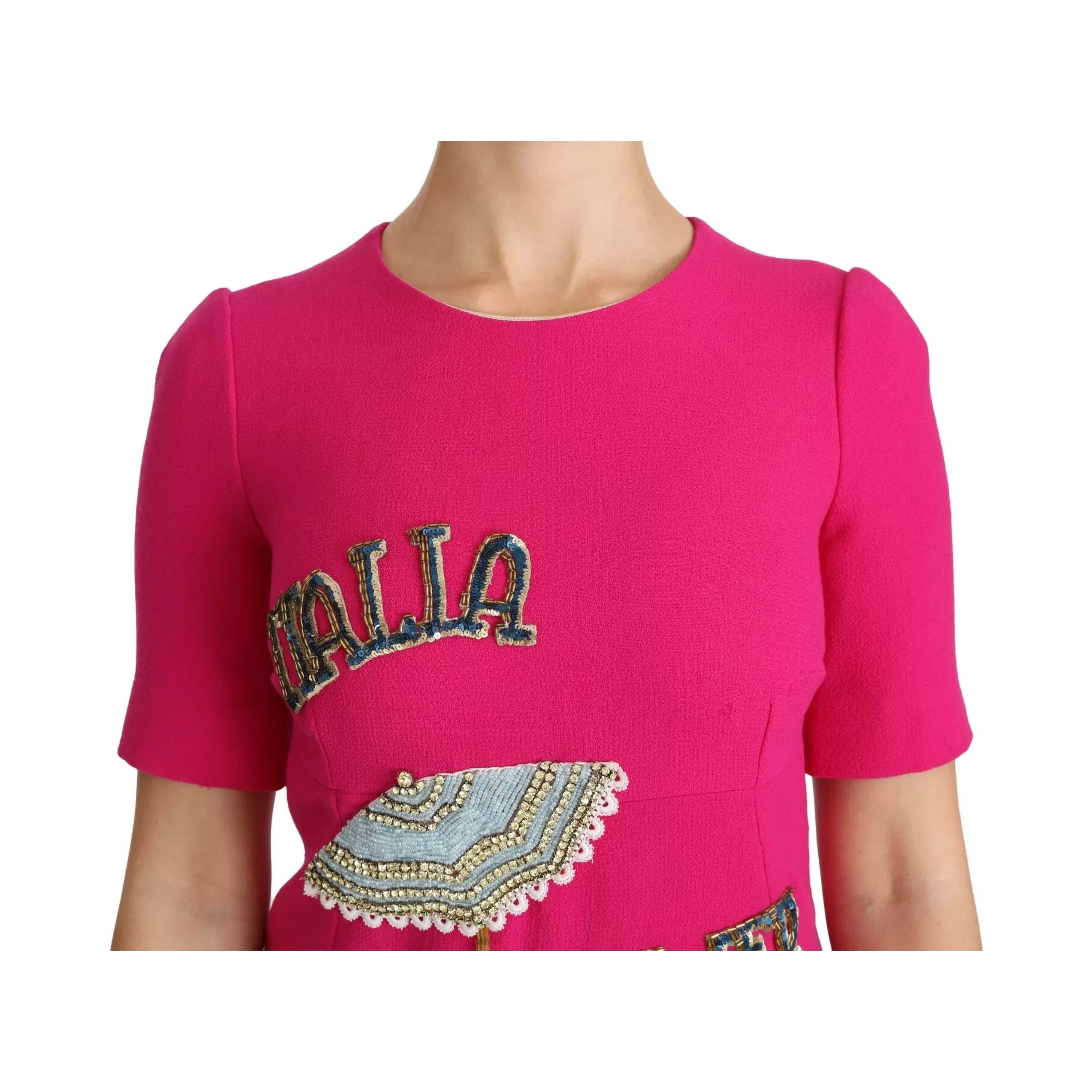 Pink Italia Forever Crystal Sheath Dress