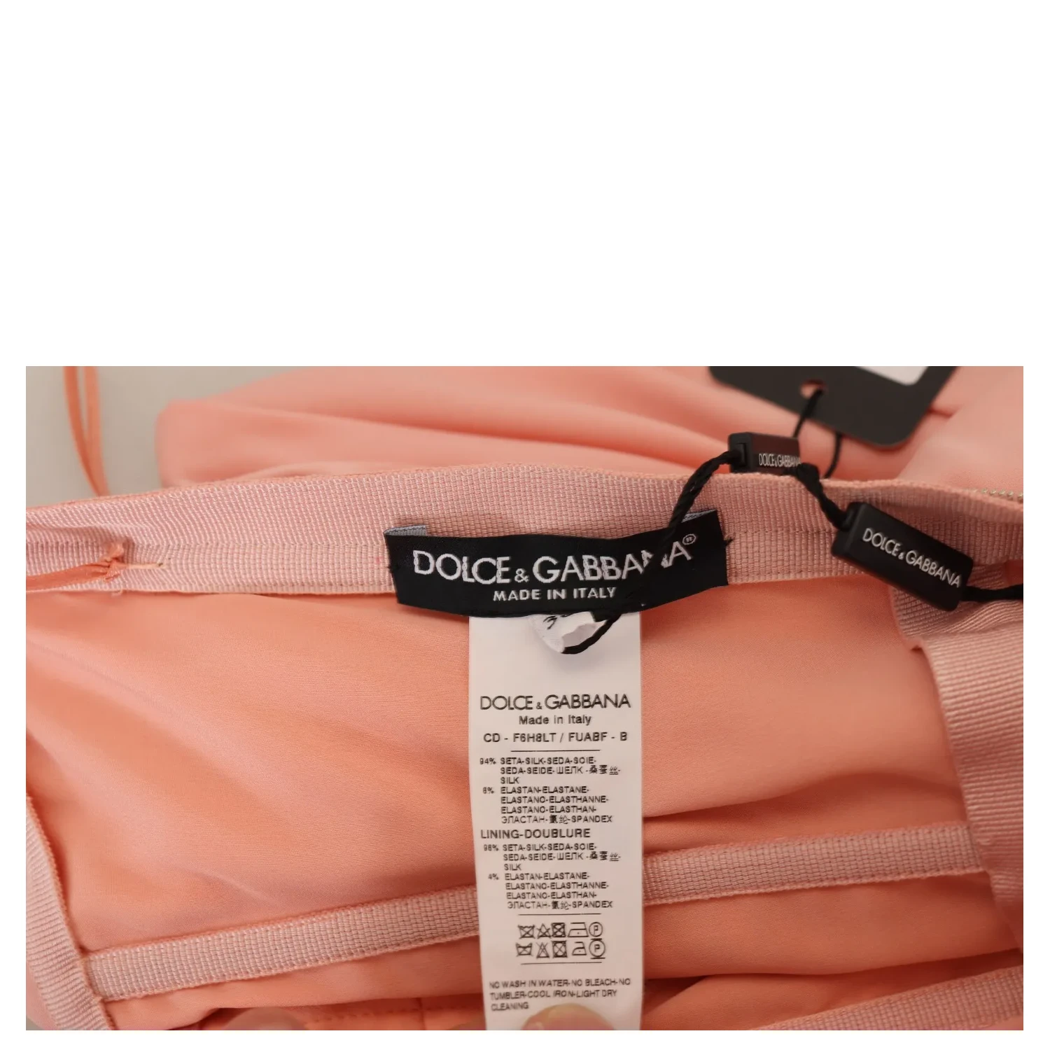 Pink Silk Stretch Strapless Sheath Midi Dress
