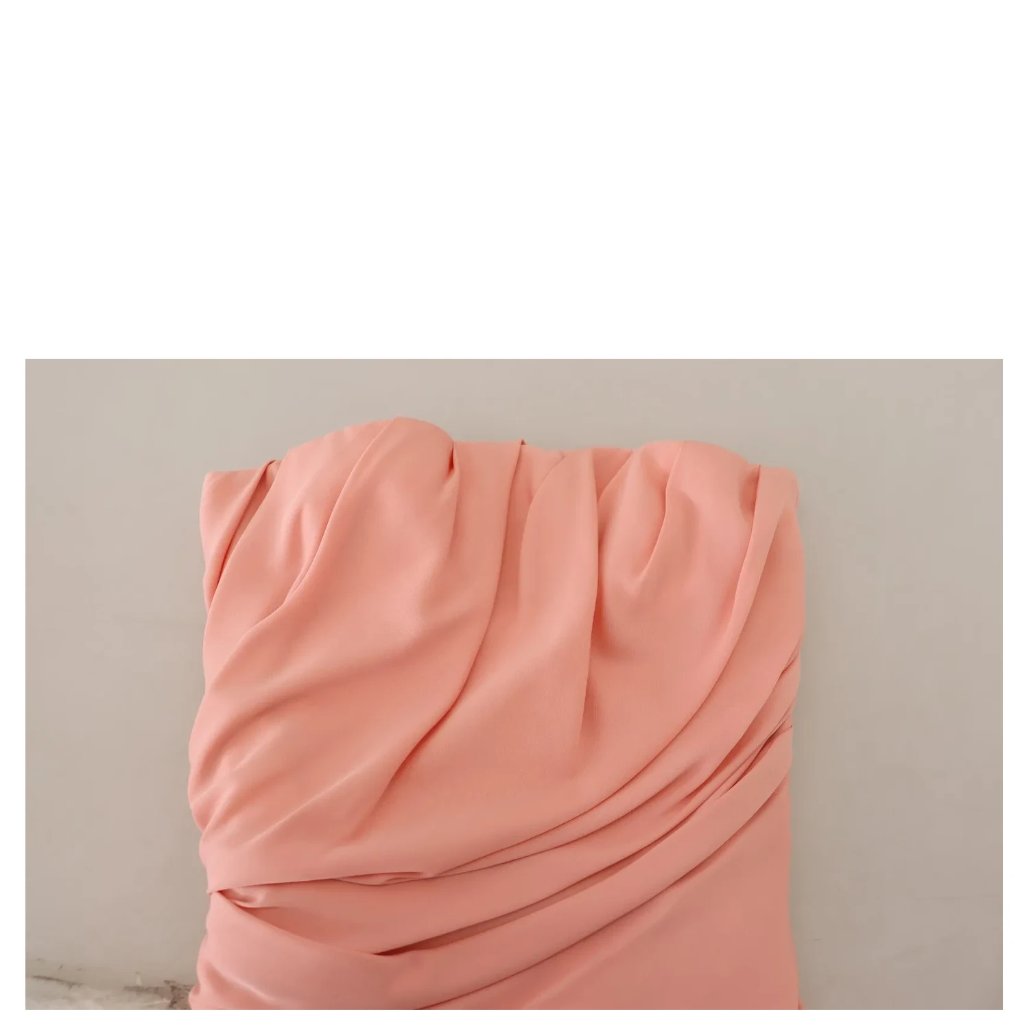 Pink Silk Stretch Strapless Sheath Midi Dress