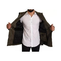 Green Cotton DG Love Blouson Coat Jacket