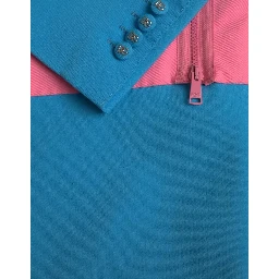Multicolor Patchwork Peak Lapel Coat Jacket
