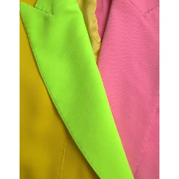 Multicolor Patchwork Peak Lapel Coat Jacket