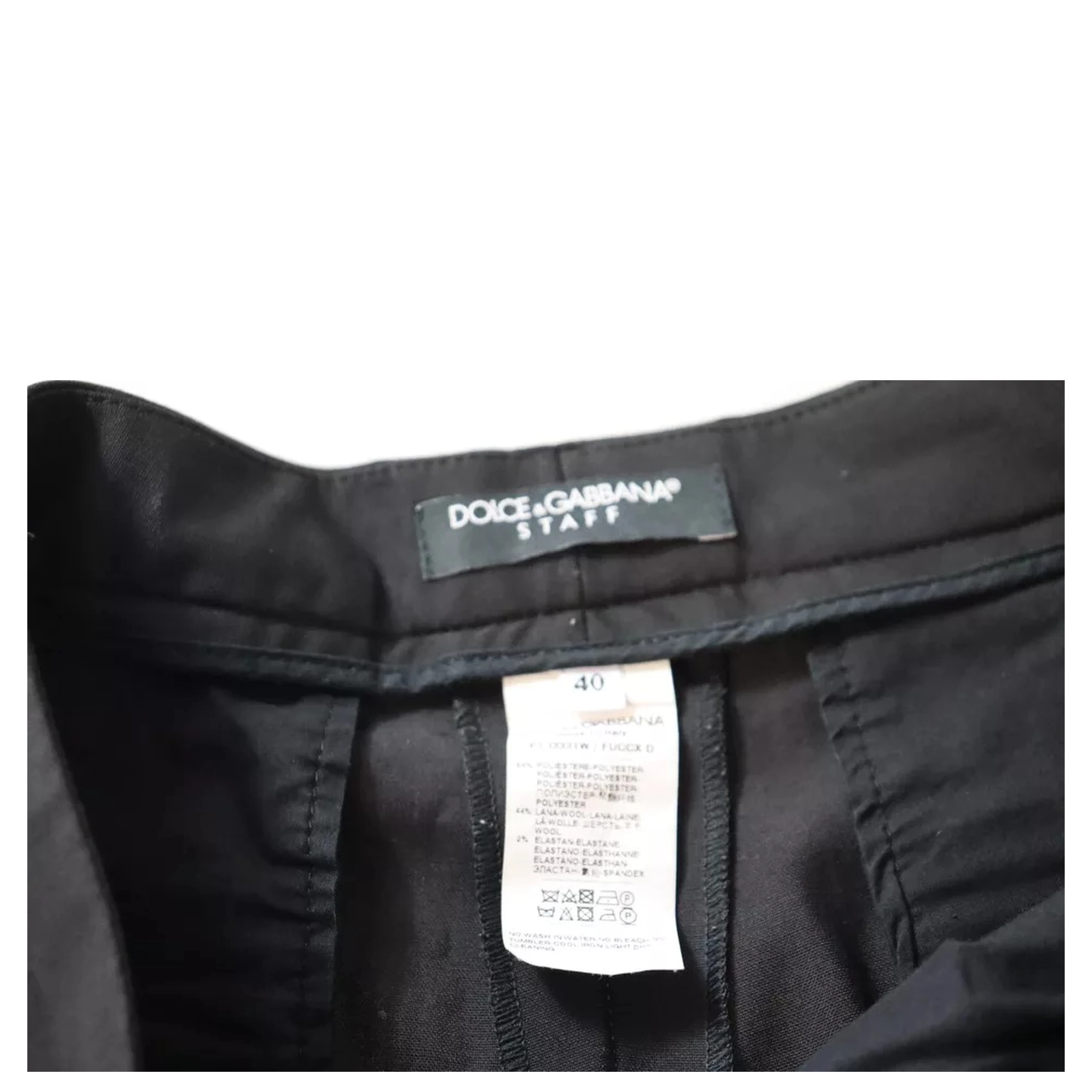 Black High Waist Tapered Trouser Pants