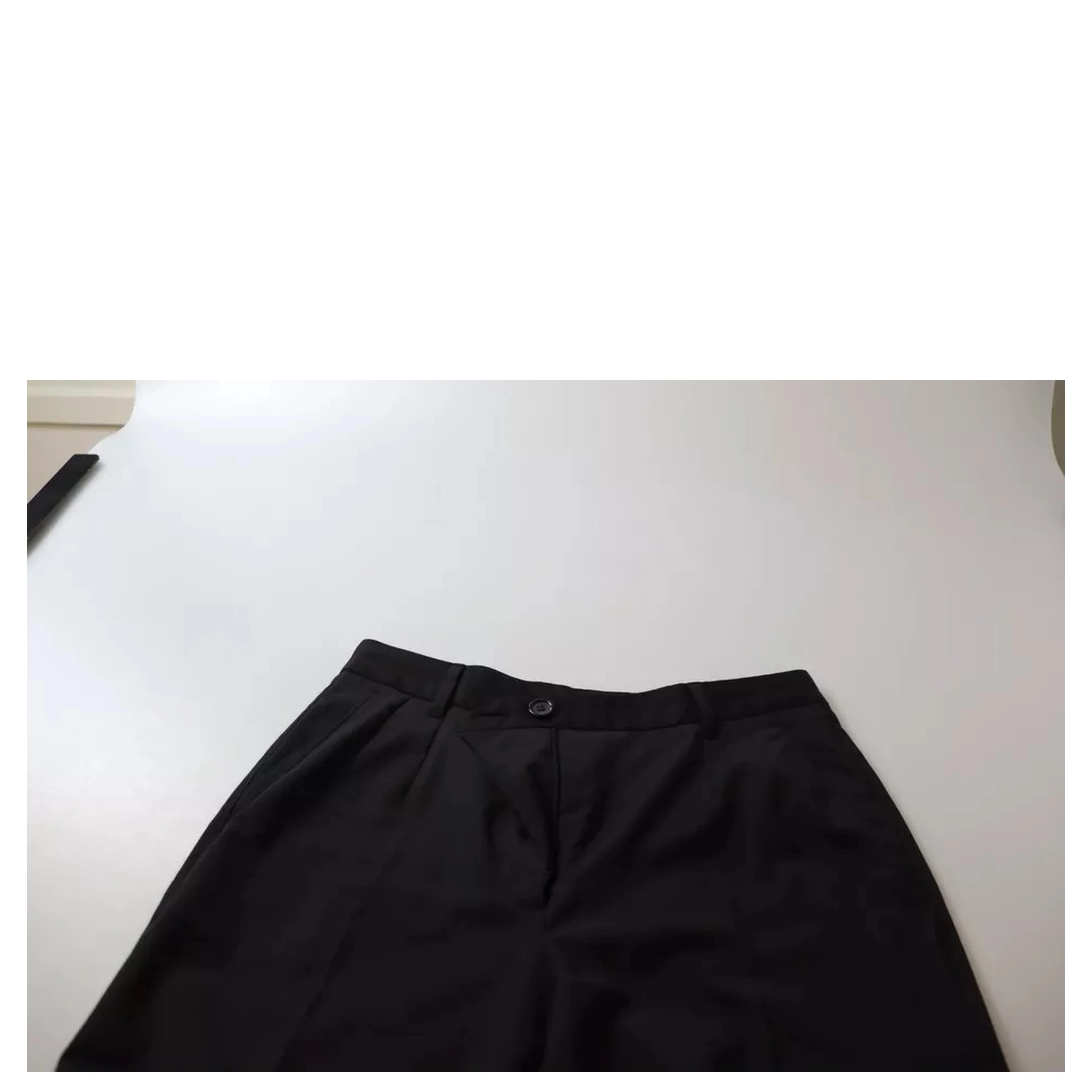 Black High Waist Tapered Trouser Pants