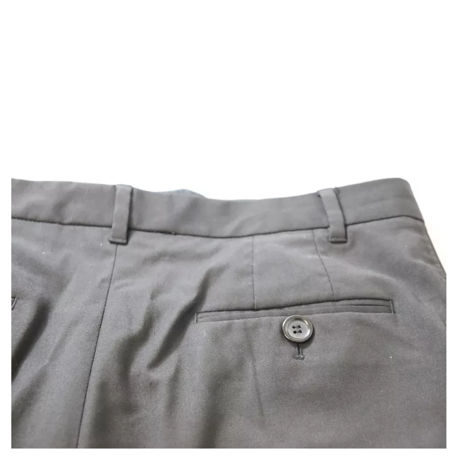 Black High Waist Tapered Trouser Pants