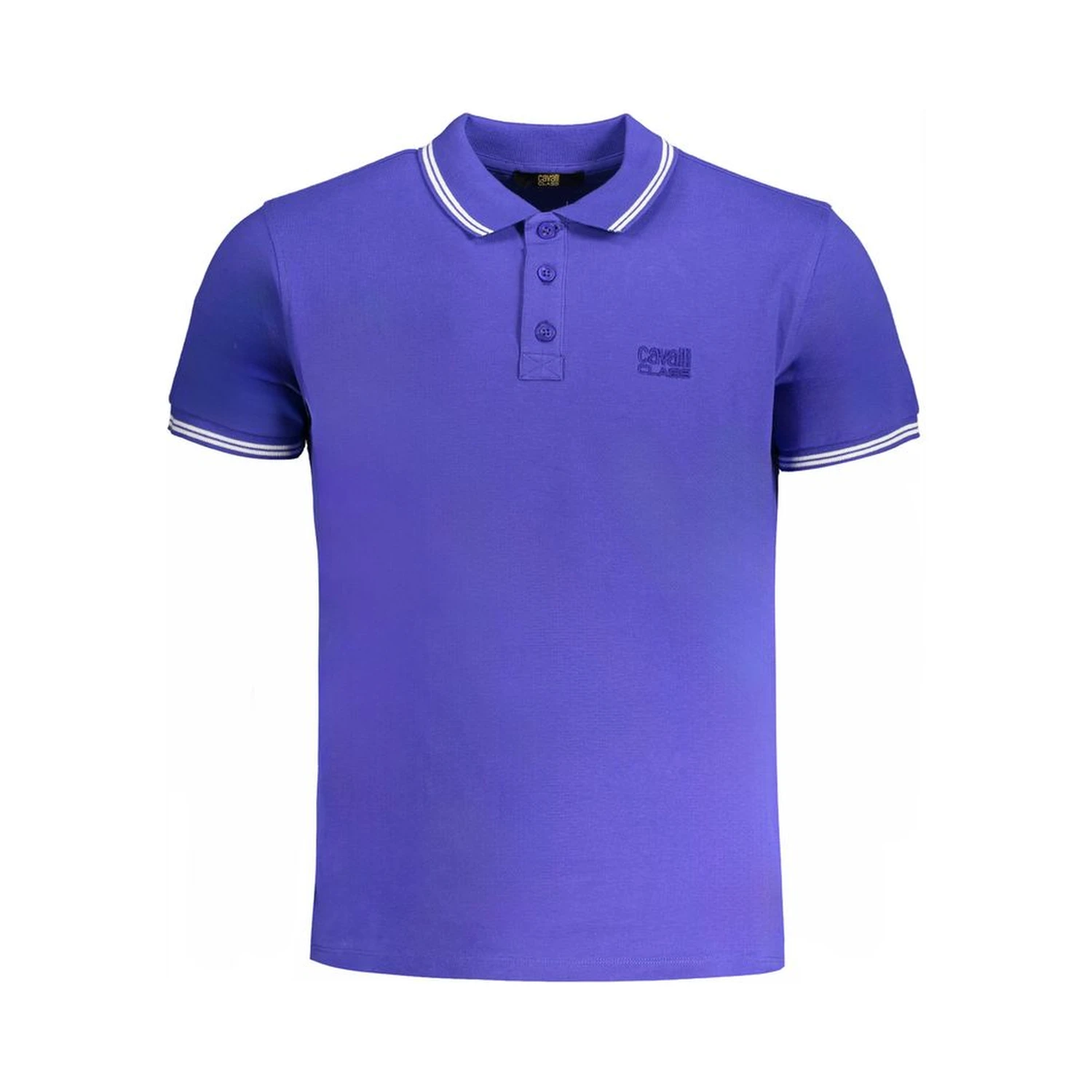 Blue Cotton Polo Shirt
