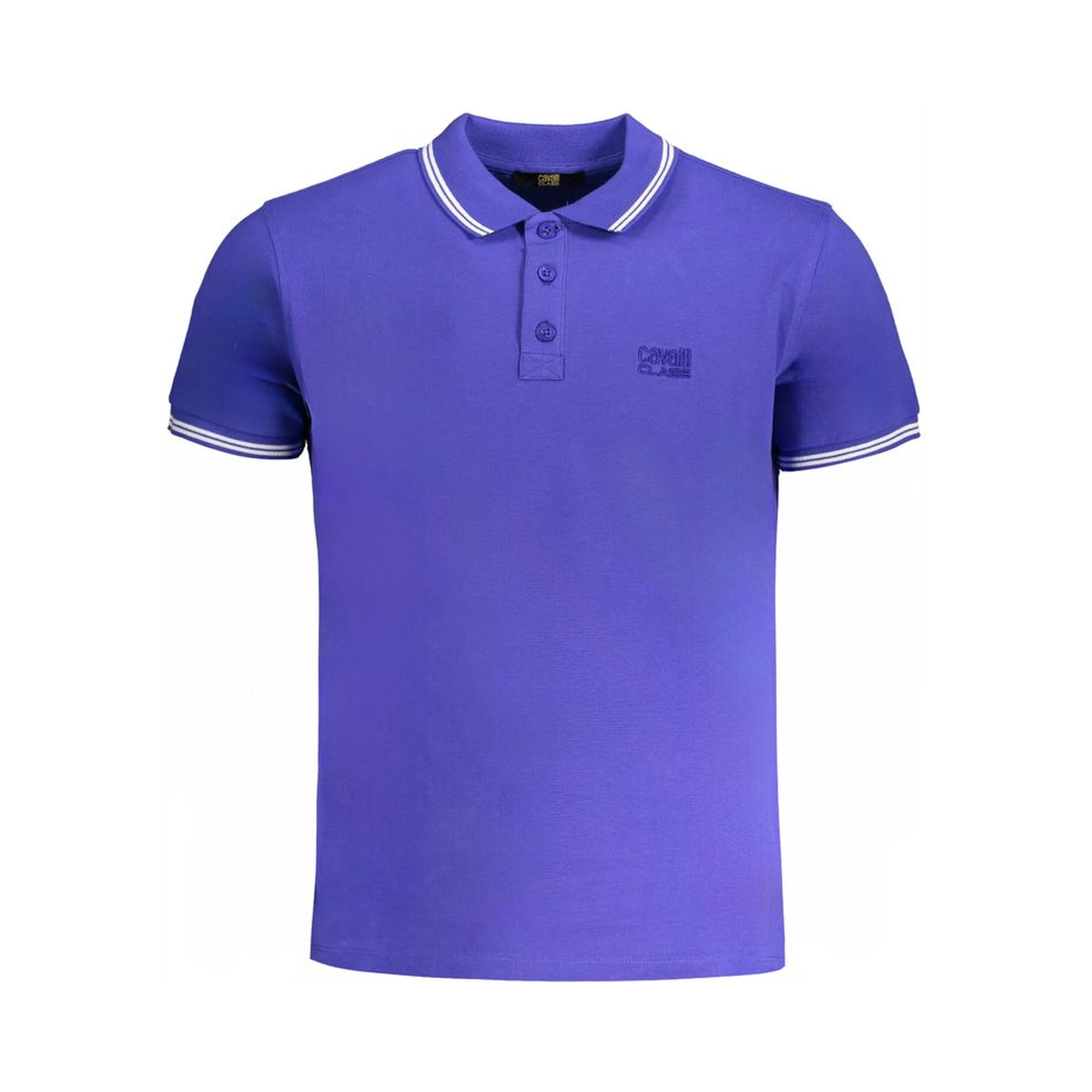 Blue Cotton Polo Shirt