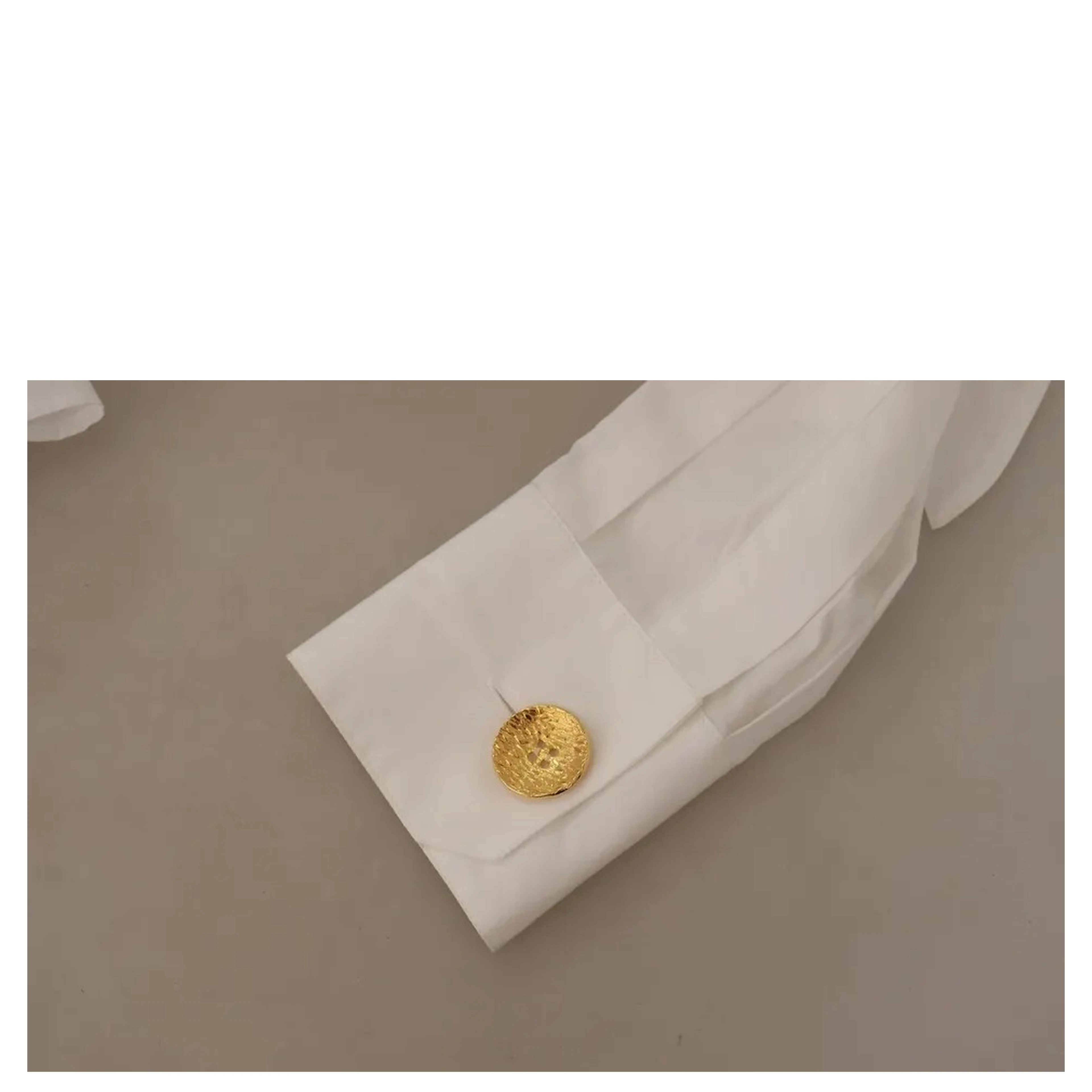 White Cotton Collared Long Sleeves Formal Shirt Top