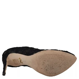 Black Stretch Socks Taormina Lace Boots Shoes