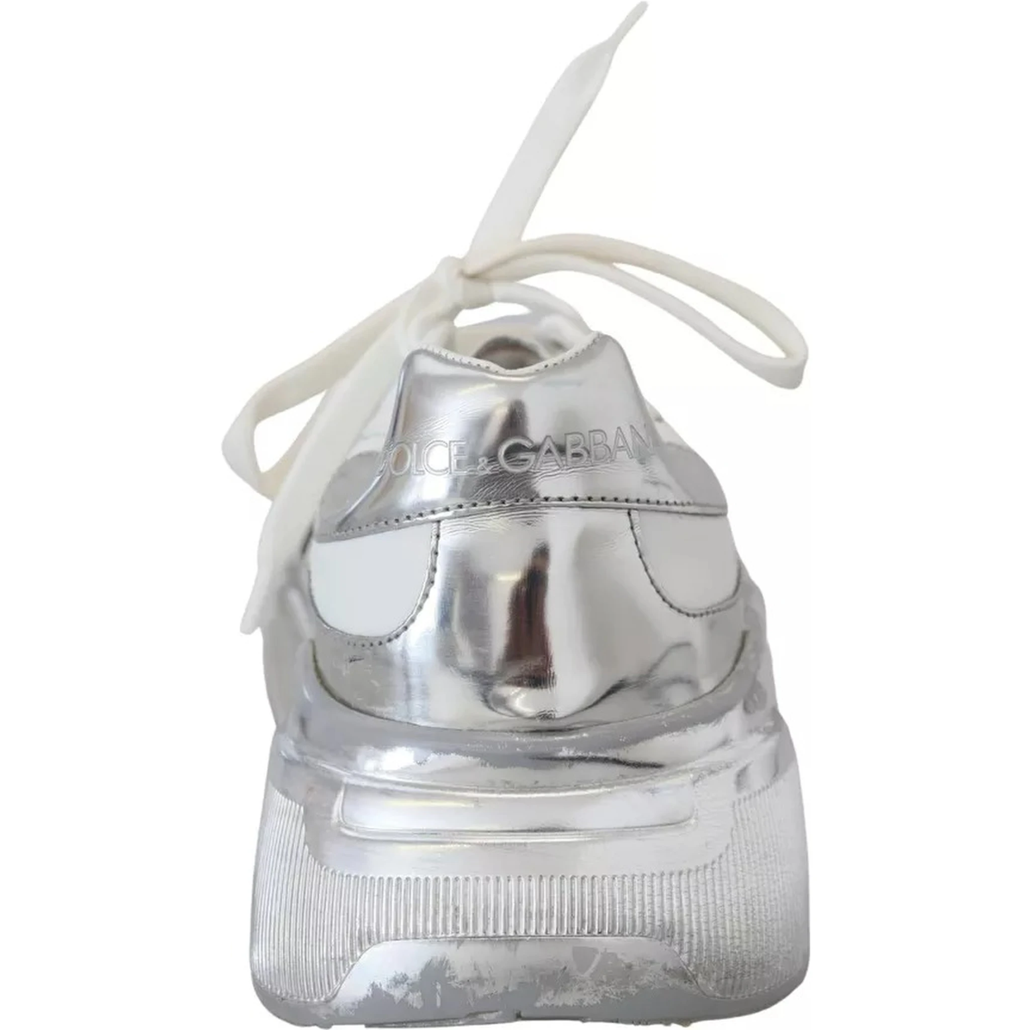 White Silver Leather Daymaster Women Sneakers Shoes