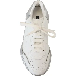 White Silver Leather Daymaster Women Sneakers Shoes