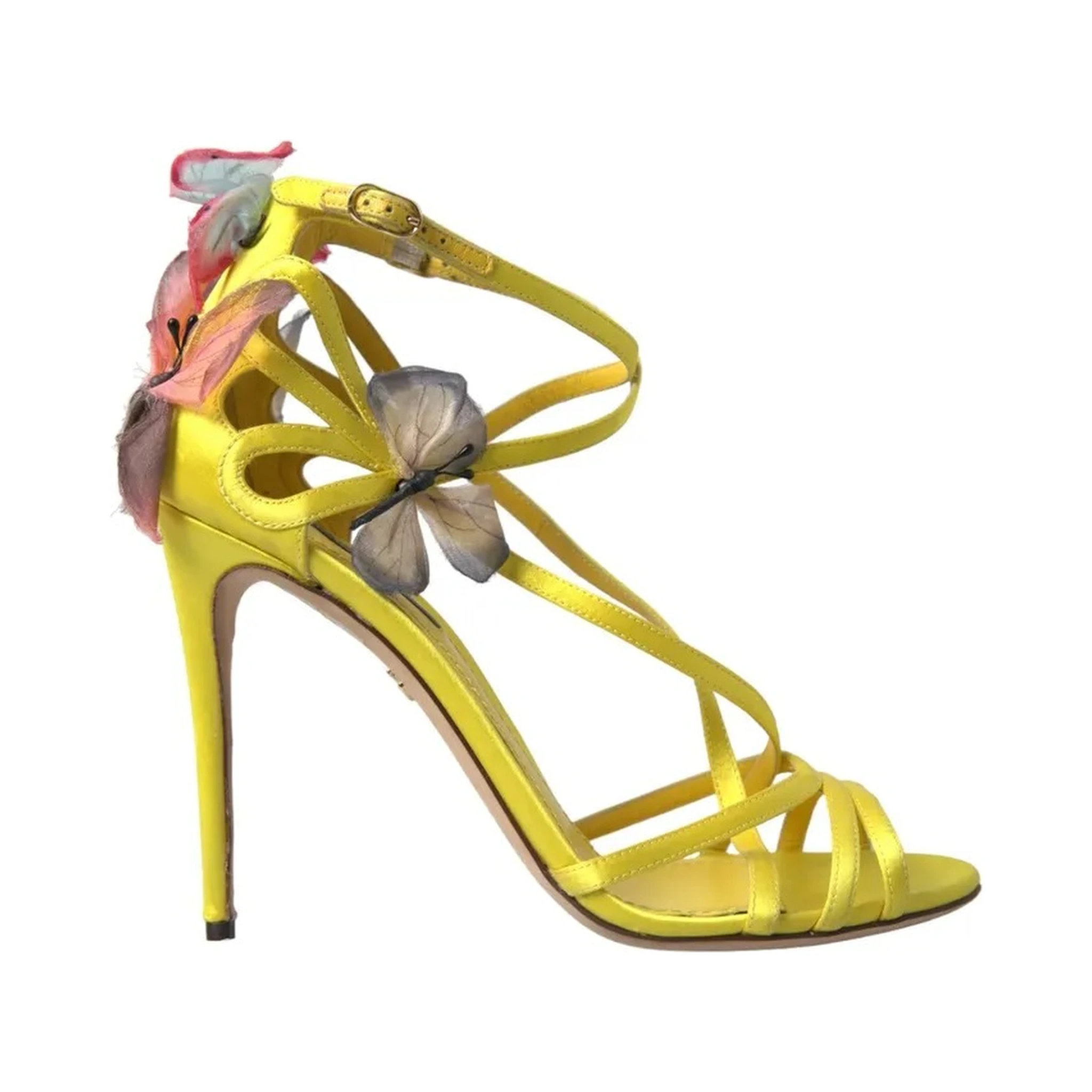 Yellow Butterfly Applique Sandals Shoes