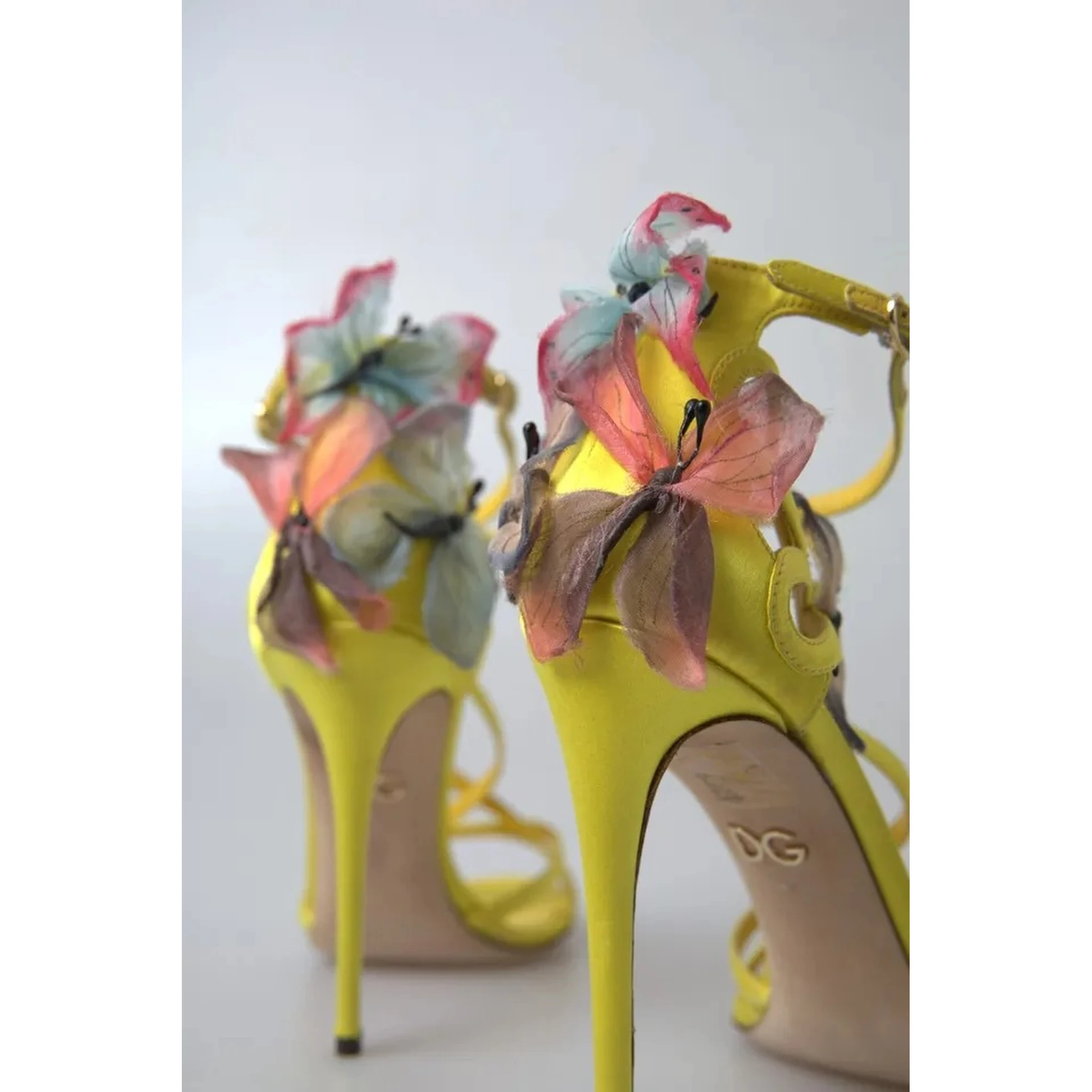 Yellow Butterfly Applique Sandals Shoes