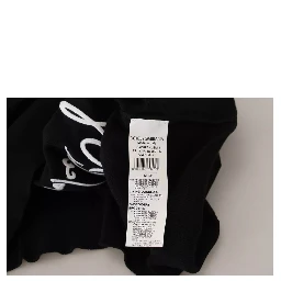 Black Polyester Crewneck Men Pullover Sweater