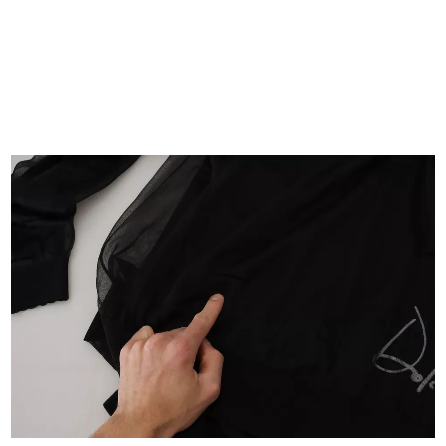 Black Polyester Crewneck Men Pullover Sweater