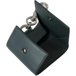 Green Leather DG Logo Keyring Coin Purse Keyring Wallet