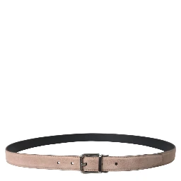 Beige Suede Leather Silver Buckle Belt Men