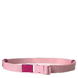 Pink Canvas Stretch Plastic Buckle Women Belt