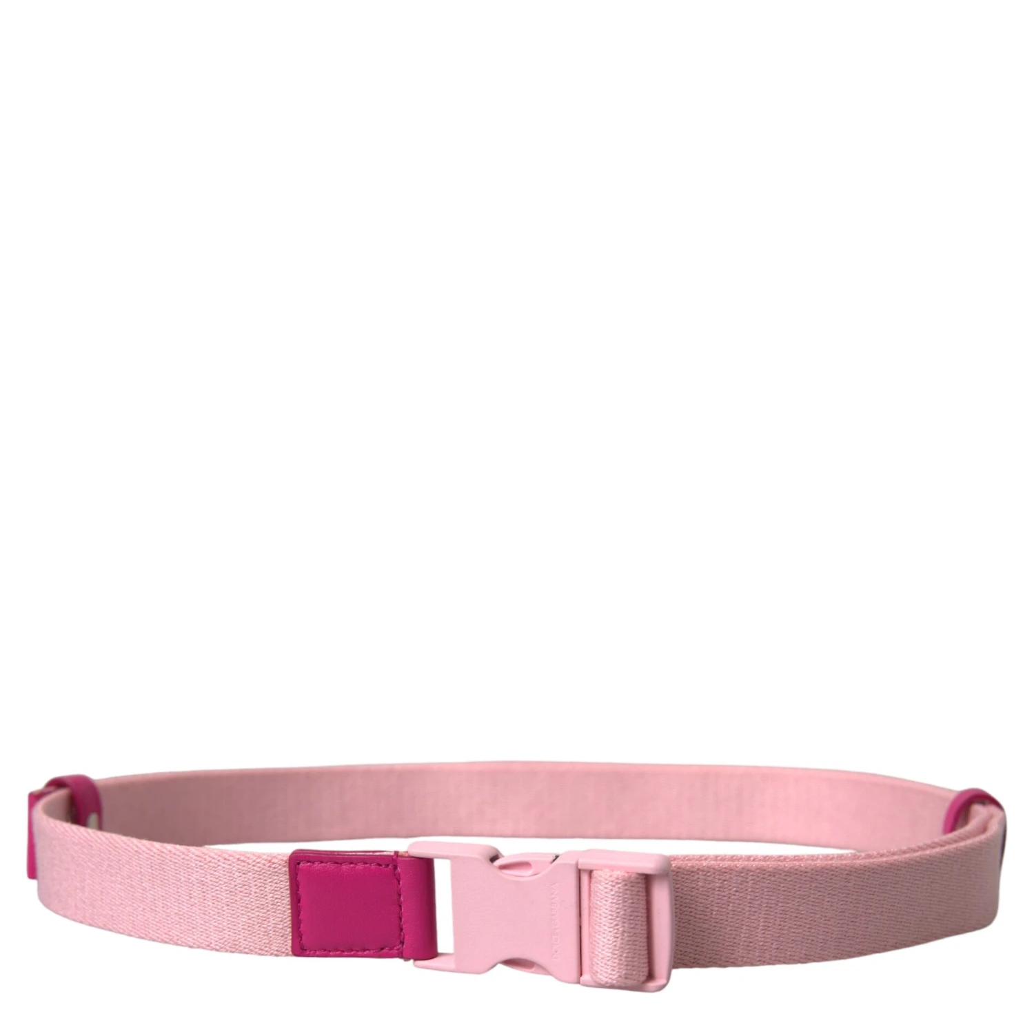 Pink Canvas Stretch Plastic Buckle Women Belt