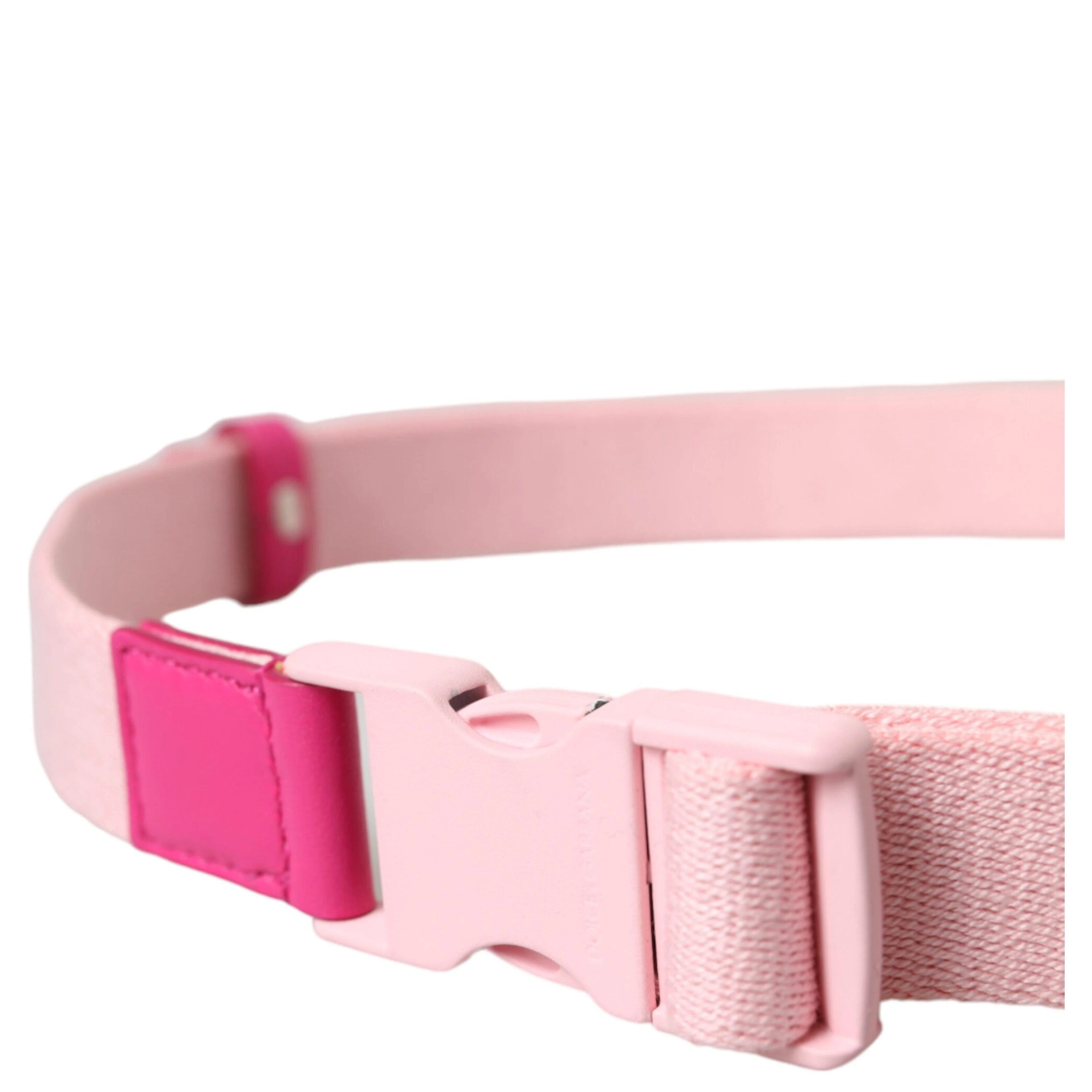 Pink Canvas Stretch Plastic Buckle Women Belt