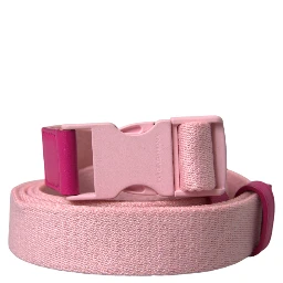 Pink Canvas Stretch Plastic Buckle Women Belt