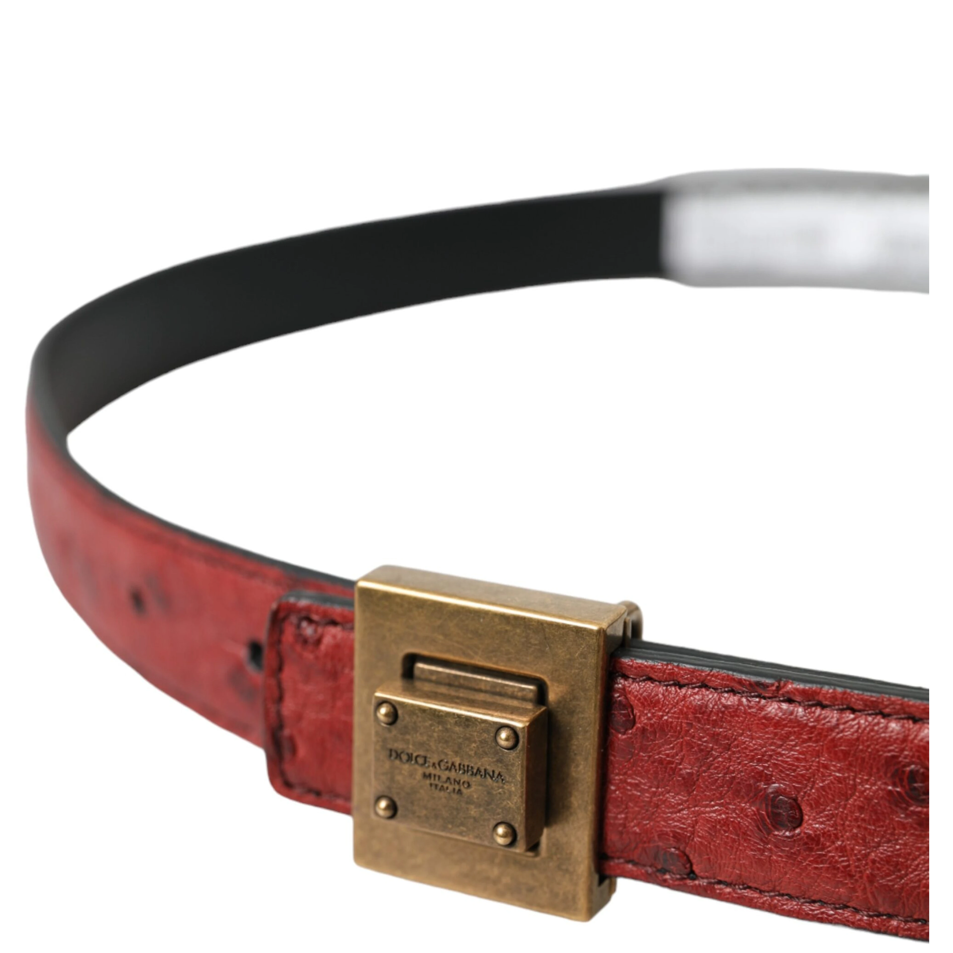Brown Leather Square Metal Buckle Belt