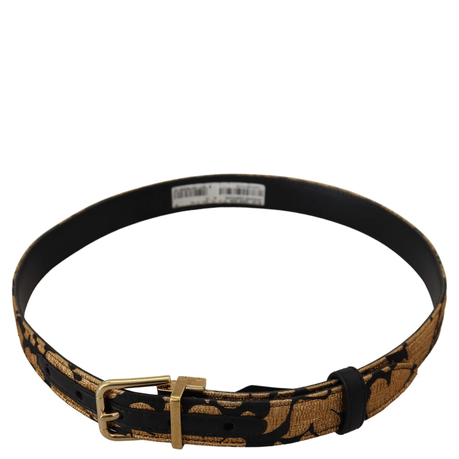 Multicolor Jacquard Leather Logo Buckle Belt