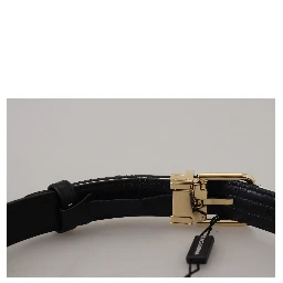 White Black Patchwork Gold Metal Buckle Belt