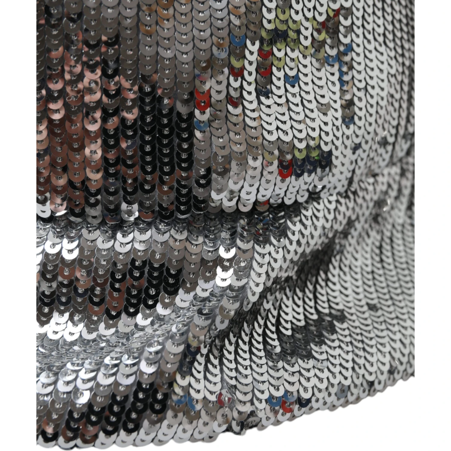 Silver Sequined Nylon Bucket Hat Men