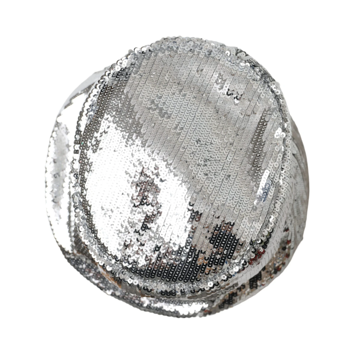 Silver Sequined Nylon Bucket Hat Men