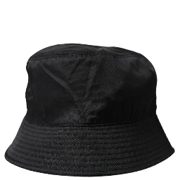 Black Wide Brim Cap Bucket Hat Men