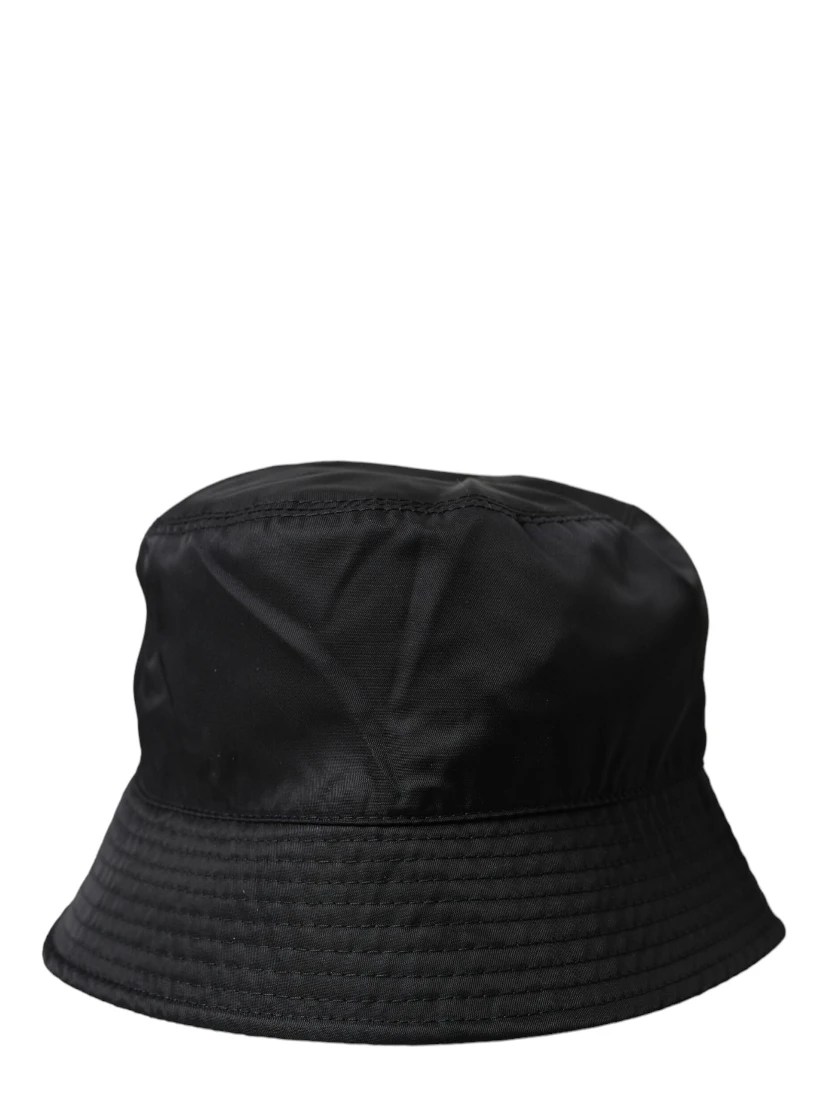 Black Wide Brim Cap Bucket Hat Men