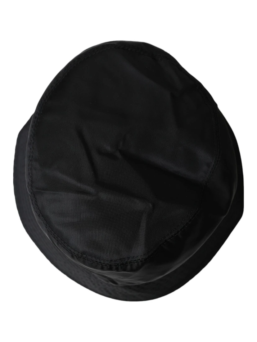 Black Wide Brim Cap Bucket Hat Men