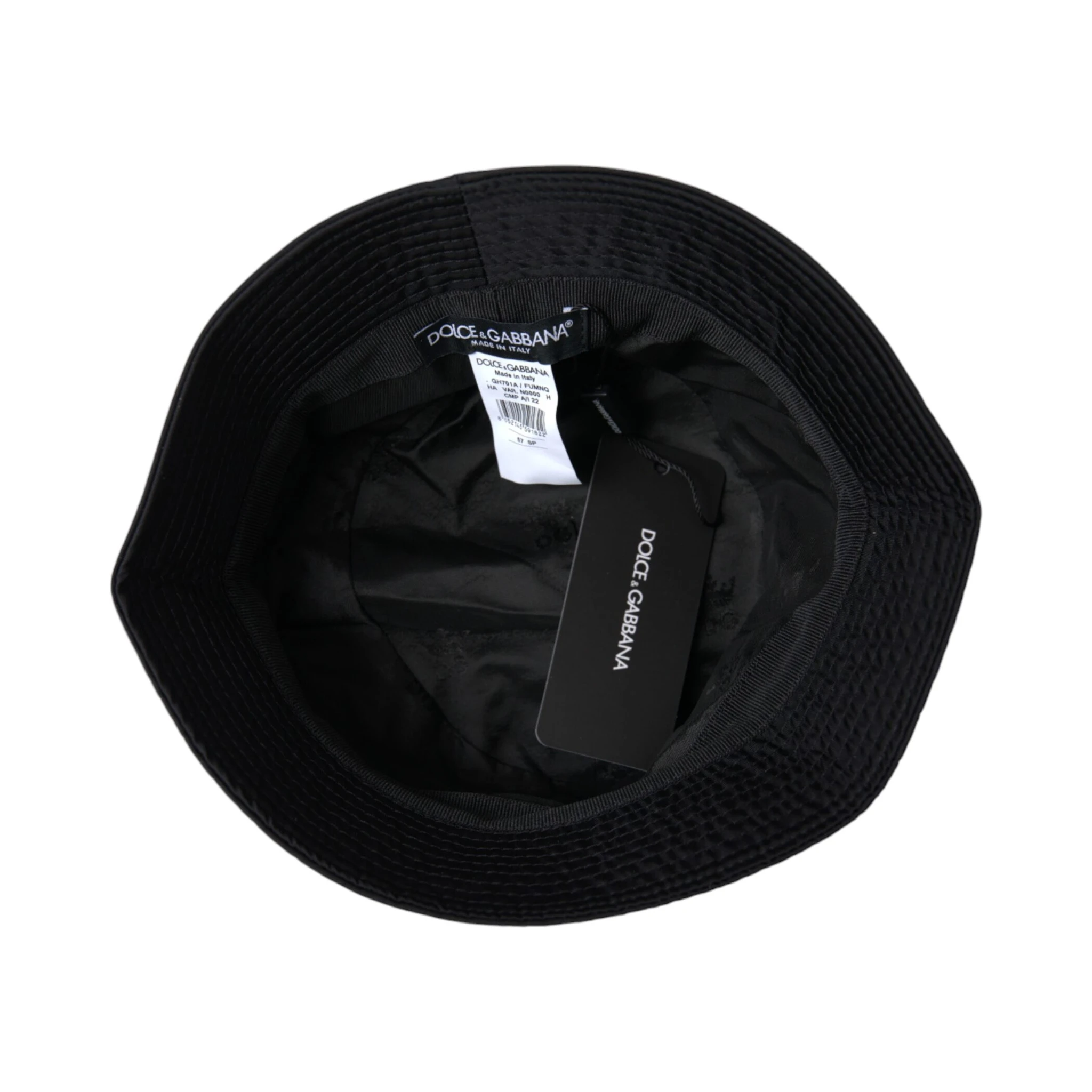 Black Wide Brim Cap Bucket Hat Men