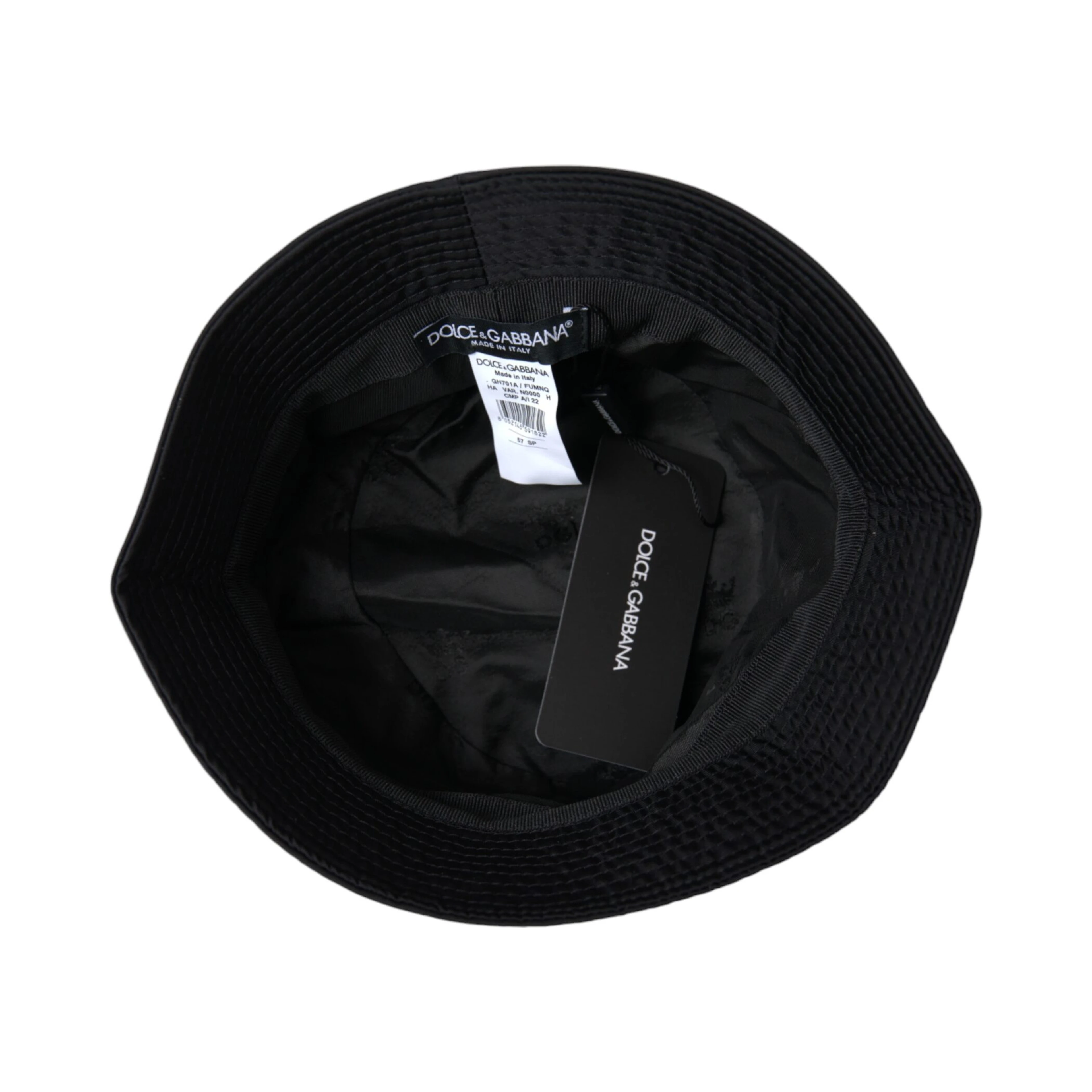 Black Wide Brim Cap Bucket Hat Men