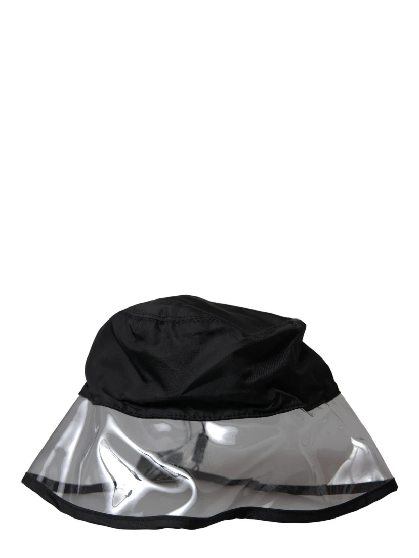 Black Polyester Plastic Bucket Hat Men