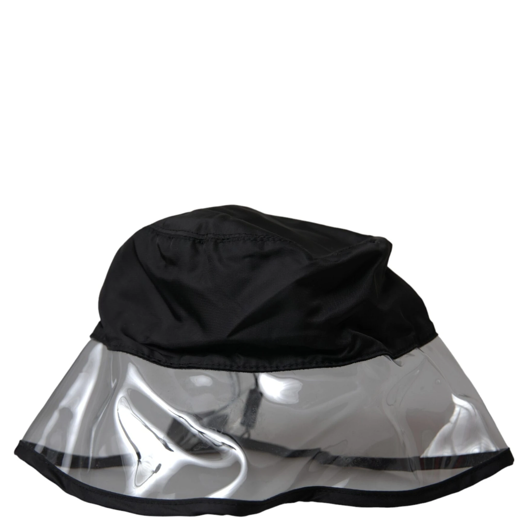 Black Polyester Plastic Bucket Hat Men
