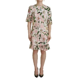 Pink Lily Viscose Sheath Knee Length Dress