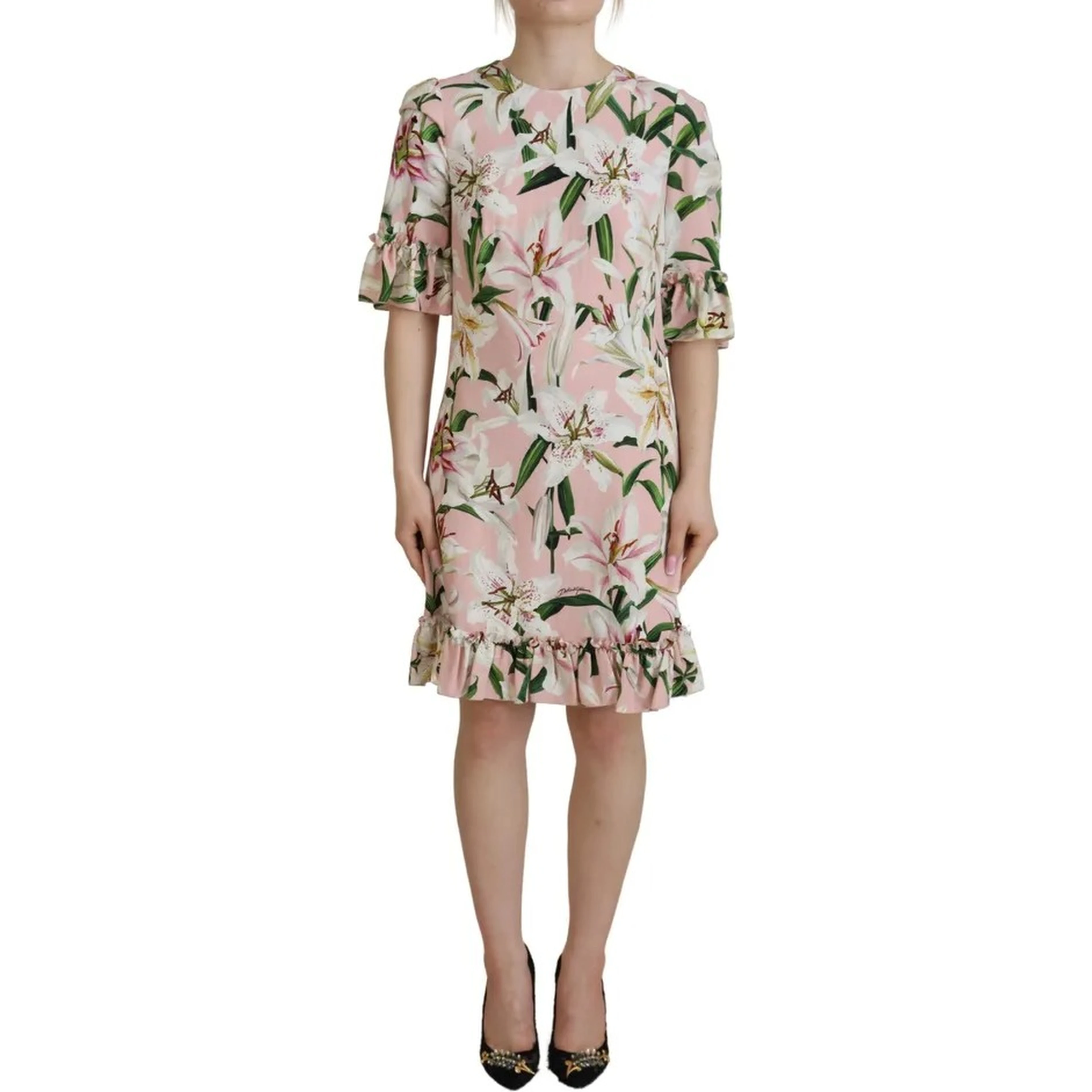 Pink Lily Viscose Sheath Knee Length Dress