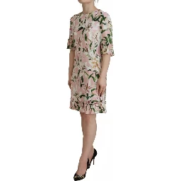 Pink Lily Viscose Sheath Knee Length Dress